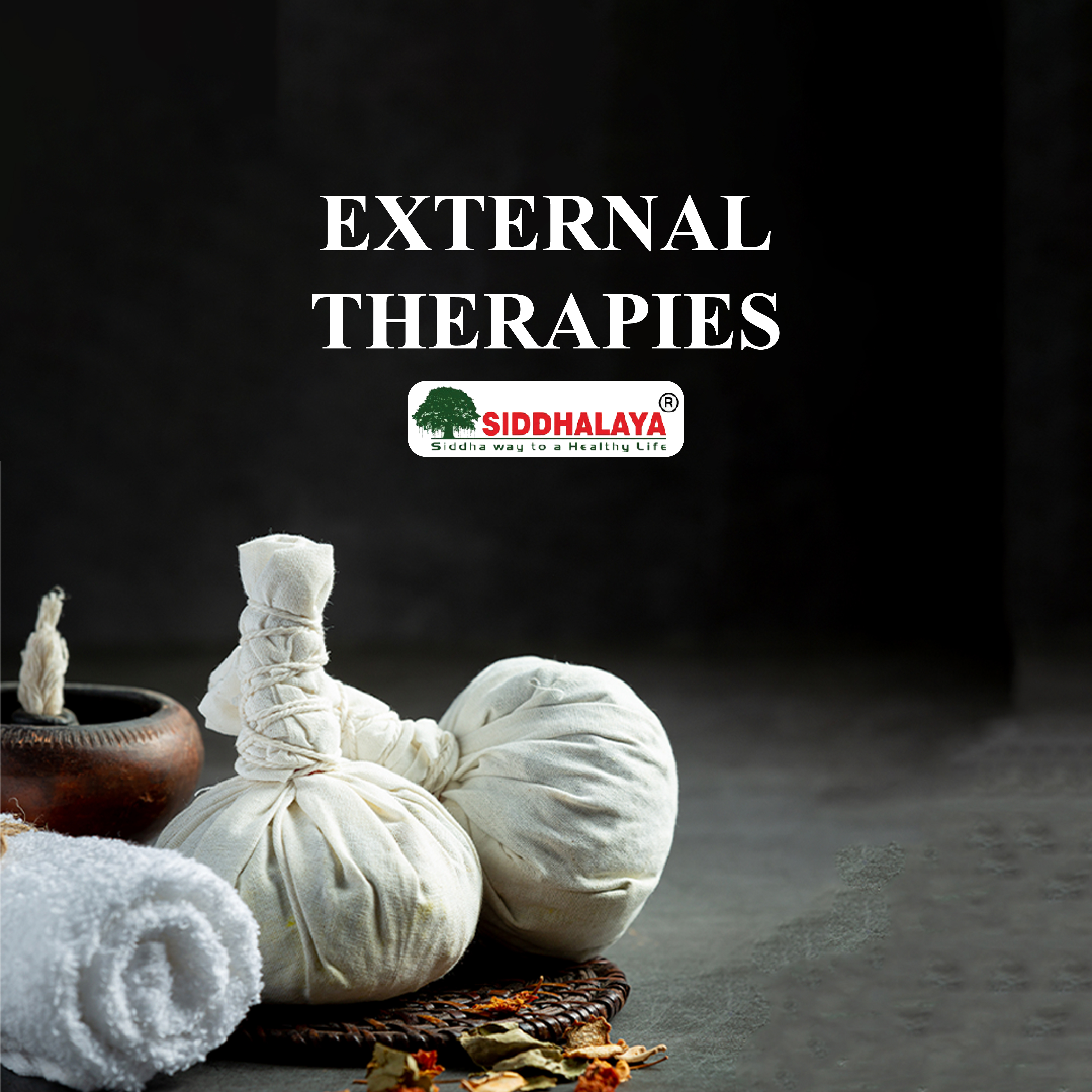 Siddha massage like Thokannam, kadi vasti, Nasiyam using traditional herbal formulations 